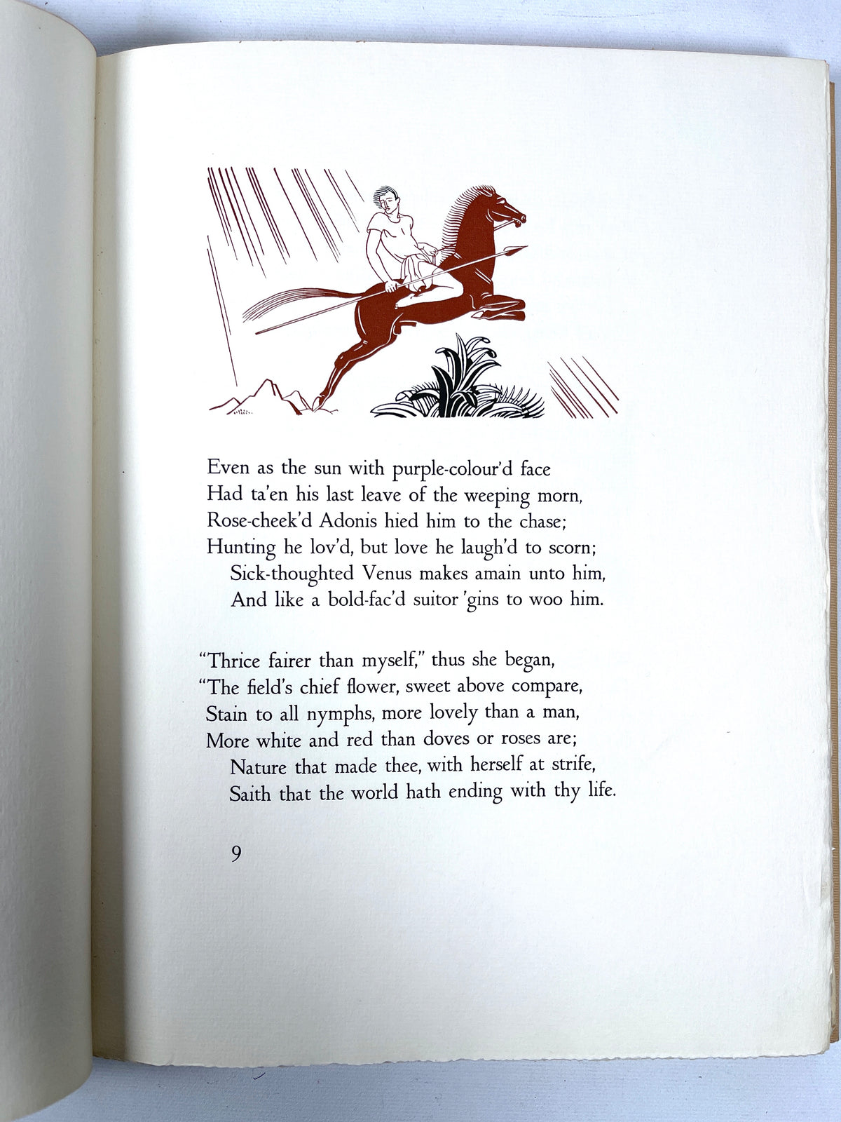 Shakespeare: Venus and Adonis, Rockwell Kent, 1931, SIGNED, Very Good HC w/slipcase