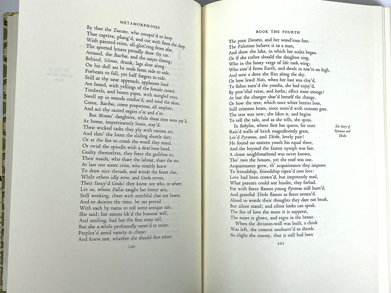 Ovid Metamorphoses in Fifteen Books, Illus. Hans Erni, 1958, SIGNED 2x, NF HC w/DJ & slipcase.