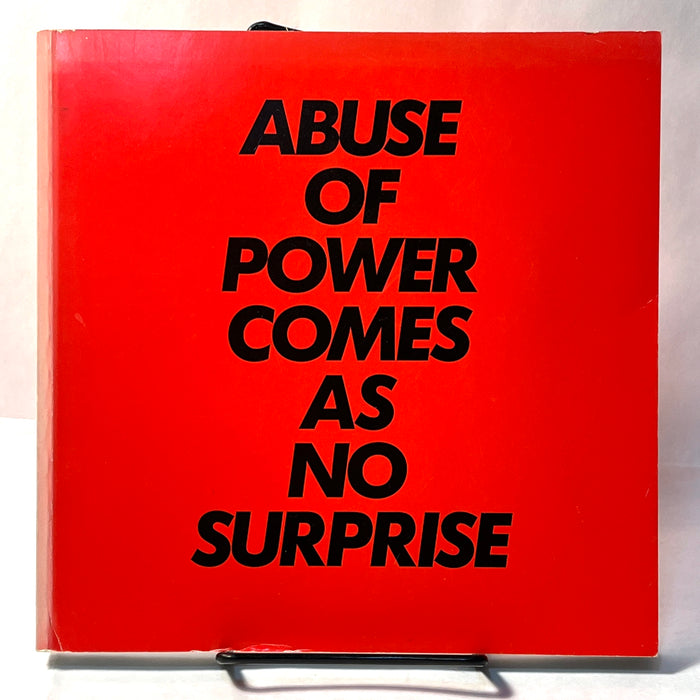 Jenny Holzer, ABUSE OF POWER COMES AS NO SURPRISE, 1983 PB, VG w Poster