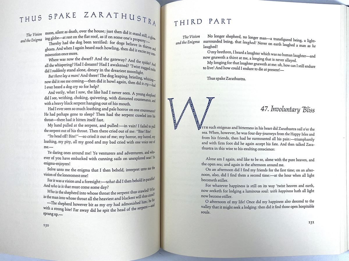 Friedrich Nietzsche, Thus Spake Zarathustra, Illus. Arnold Bank, 1964, NF HC w/slipcase.