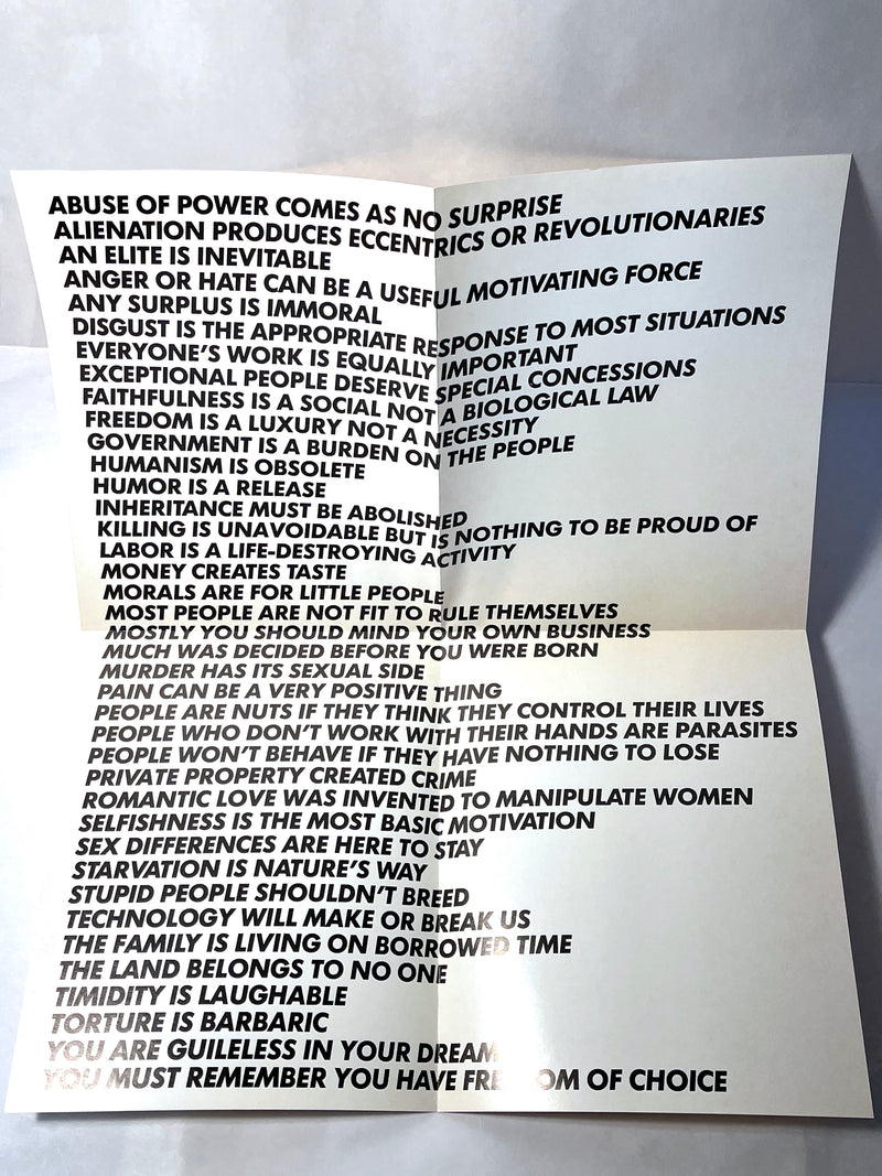 Jenny Holzer, ABUSE OF POWER COMES AS NO SURPRISE, 1983 PB, VG w Poster