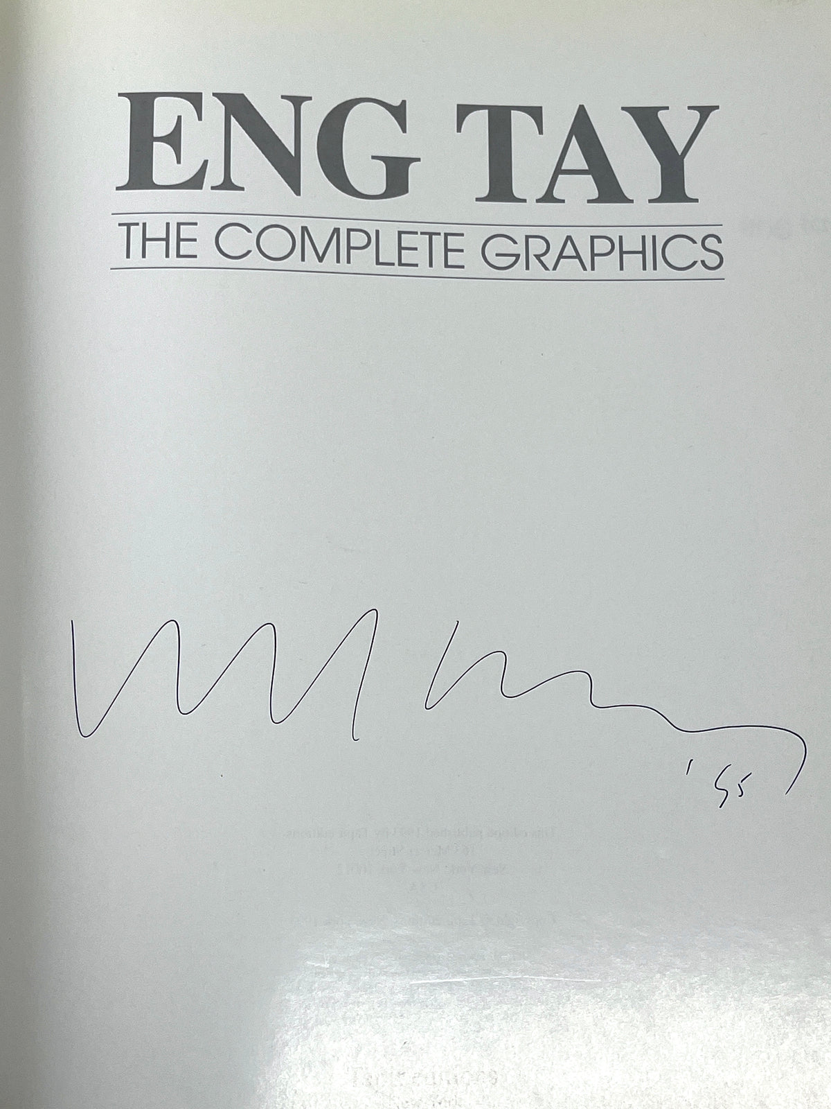Eng Tay, The Complete Graphics, Tapir Editions 1993, G+ SC, SIGNED