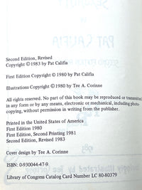 Sapphistry: The Book of Lesbian Sexuality, Pat Califia, 2nd Ed Revised, 1983, VG softcover