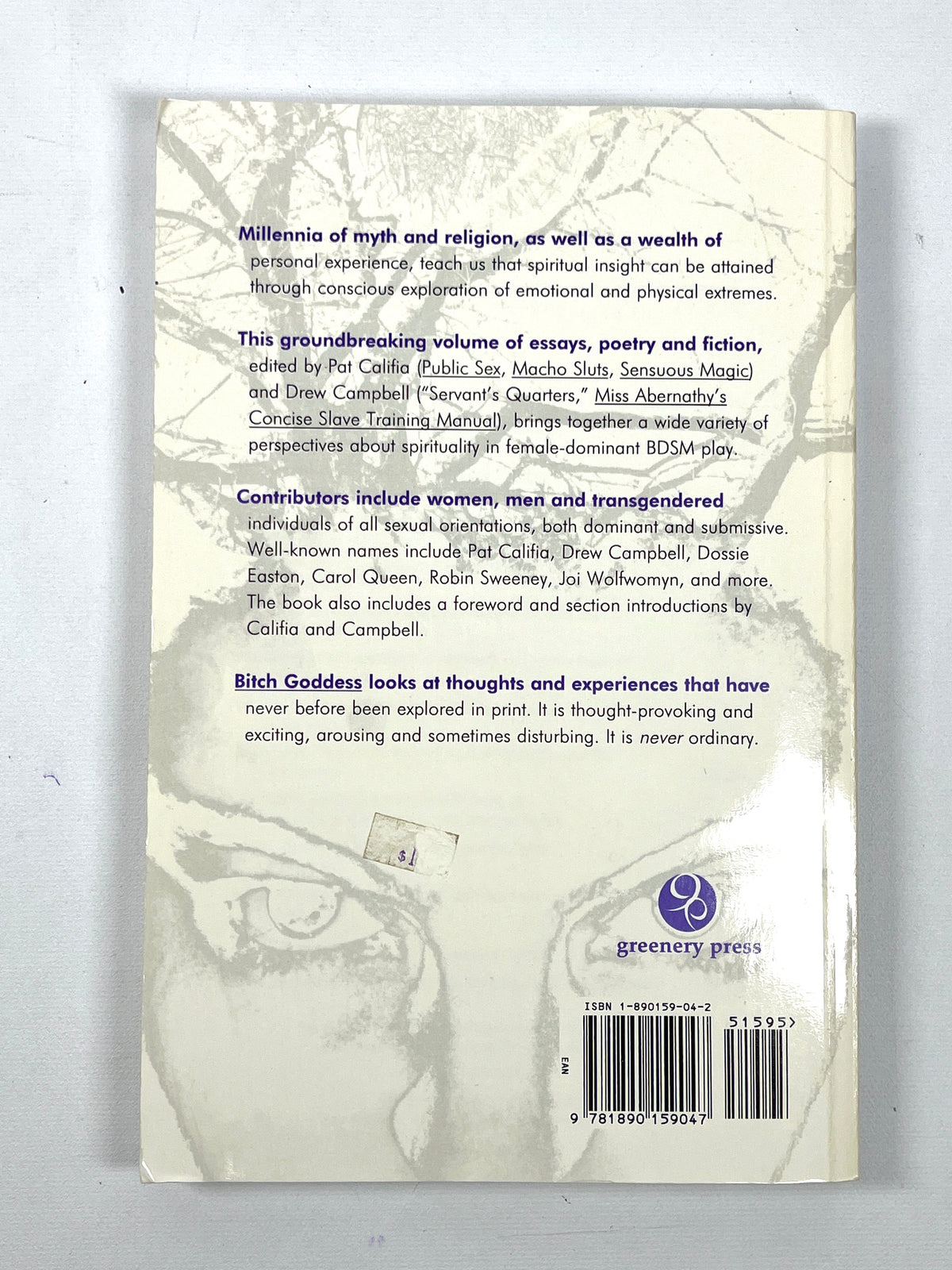 Bitch Goddess: The Spiritual Path of the Dominant Woman, 1997, VG SC, lesbian interest