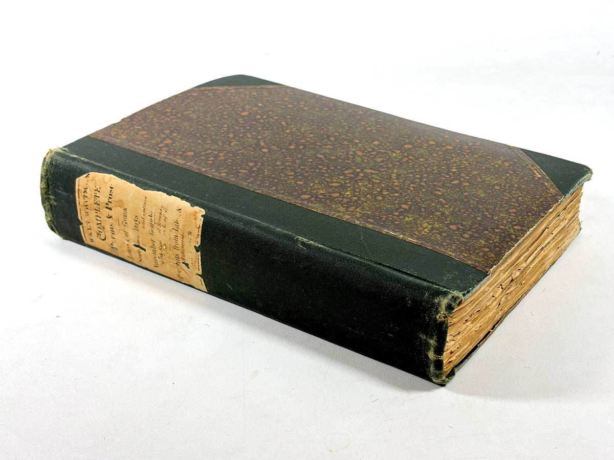 Walt Whitman, The Complete Poems & Prose of Walt Whitman, SIGNED, 1889 VG