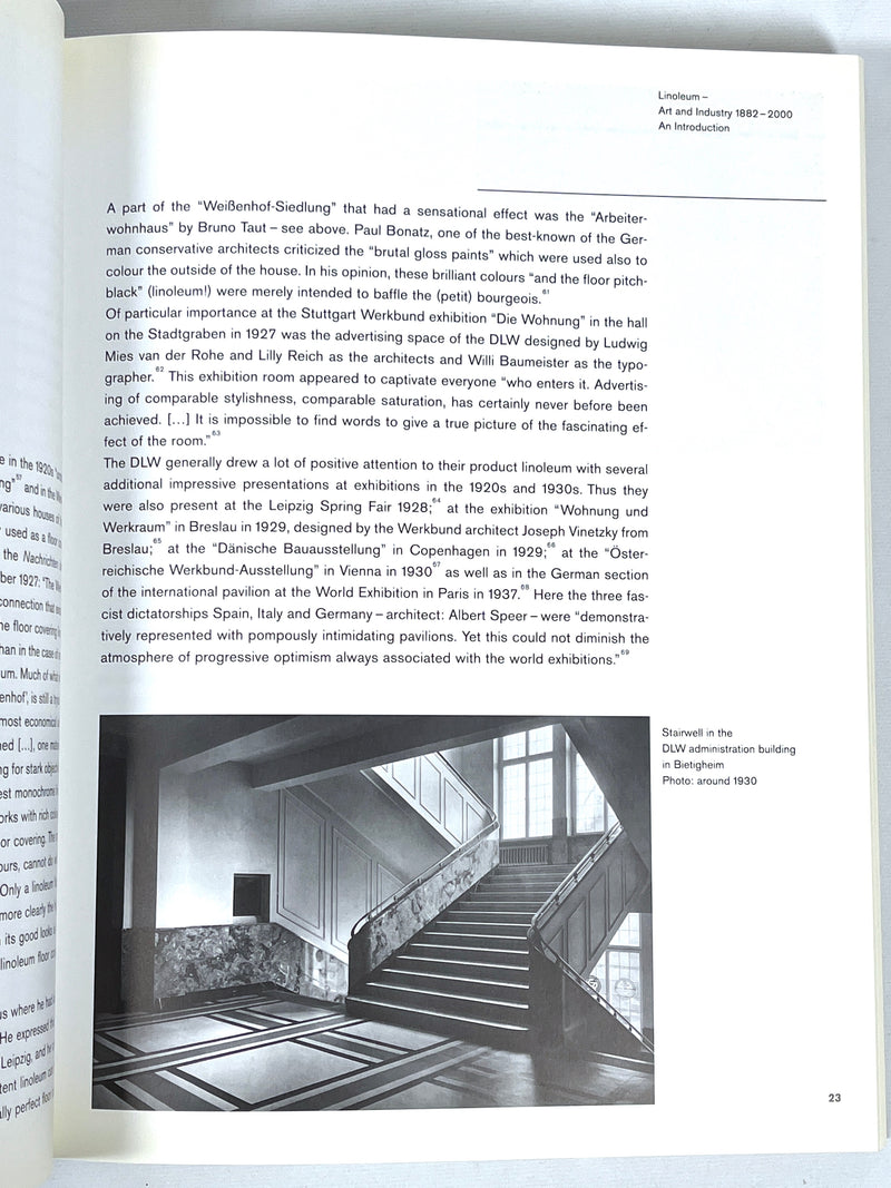 Linoleum: History, Design, Architecture, 1882-2000, Gerhard Kaldewei, 2000, NF HC