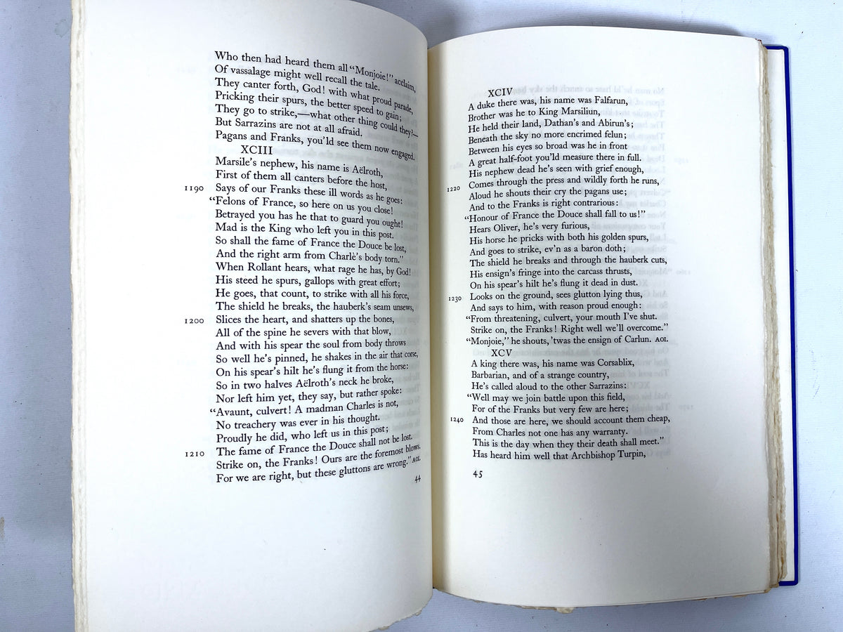 The Song of Roland, Charles Scott Moncrieff, Valenti Angelo, 1938, SIGNED VG+ HC w/slipcase.