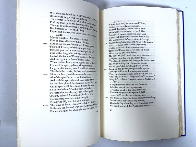 The Song of Roland, Charles Scott Moncrieff, Valenti Angelo, 1938, SIGNED VG+ HC w/slipcase.