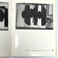 Robert Motherwell, Sidney Janis Gallery, RARE, 1961 exhibit catalog, Very Good staplebound.