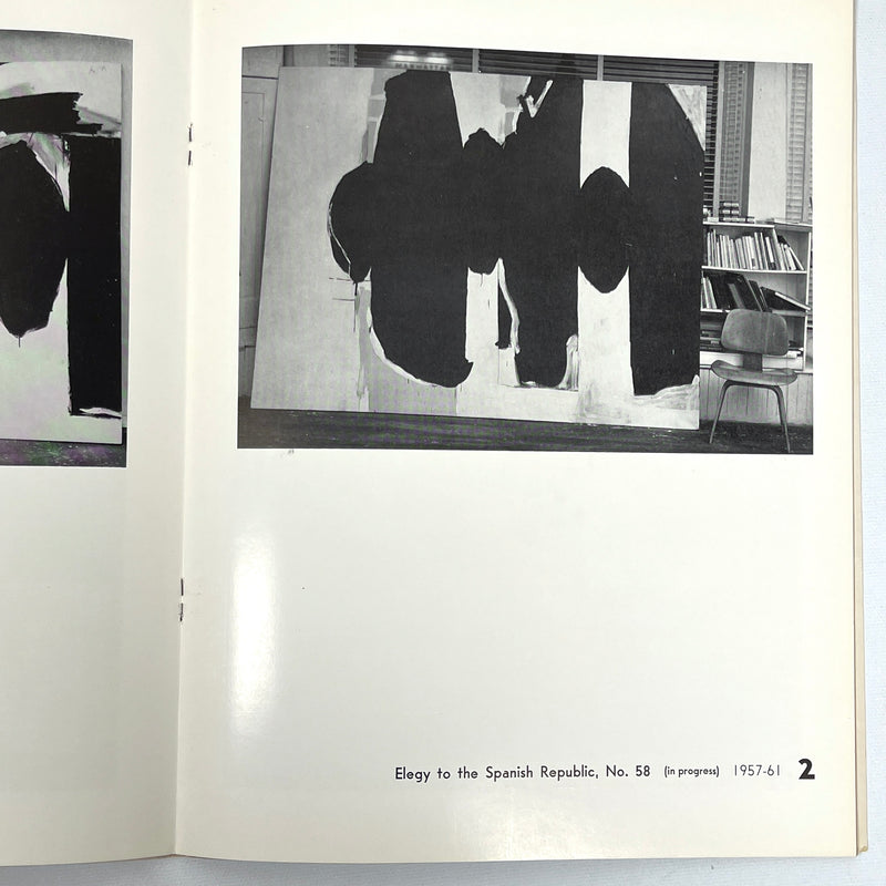 Robert Motherwell, Sidney Janis Gallery, RARE, 1961 exhibit catalog, Very Good staplebound.