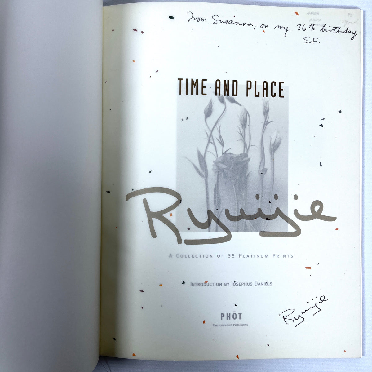 Ryuijie: Time and Place, A Collections of 35 Platinum Prints, SIGNED 1st Ed., 1998, Very Good softcover w/dust jacket.