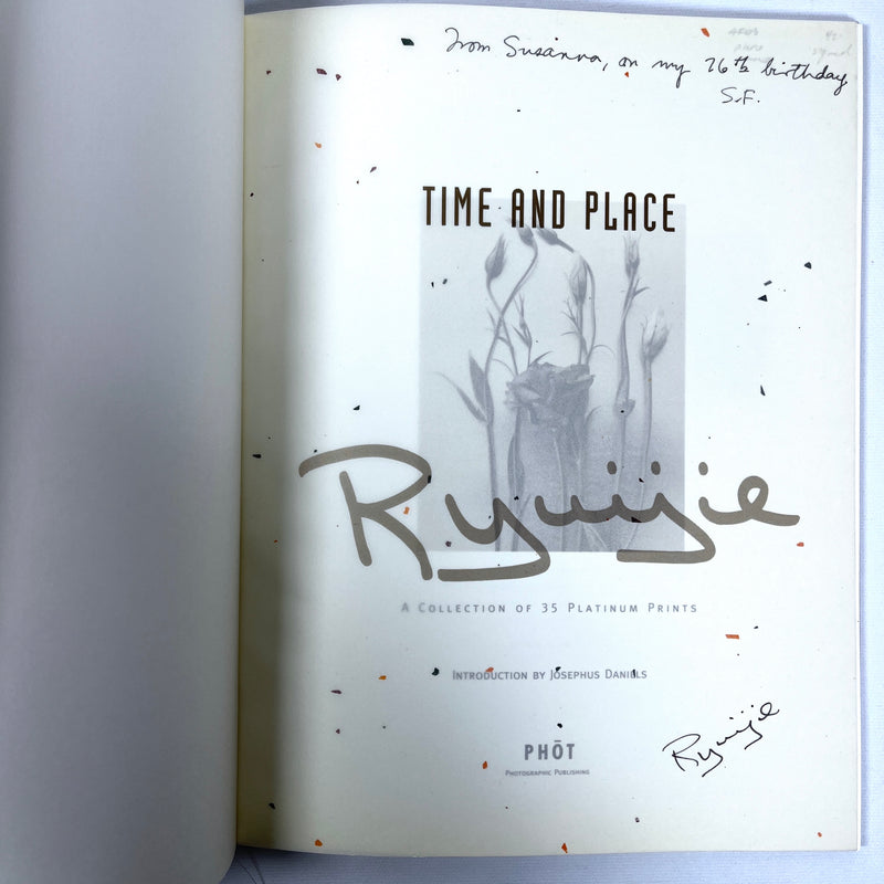 Ryuijie: Time and Place, A Collections of 35 Platinum Prints, SIGNED 1st Ed., 1998, Very Good softcover w/dust jacket.
