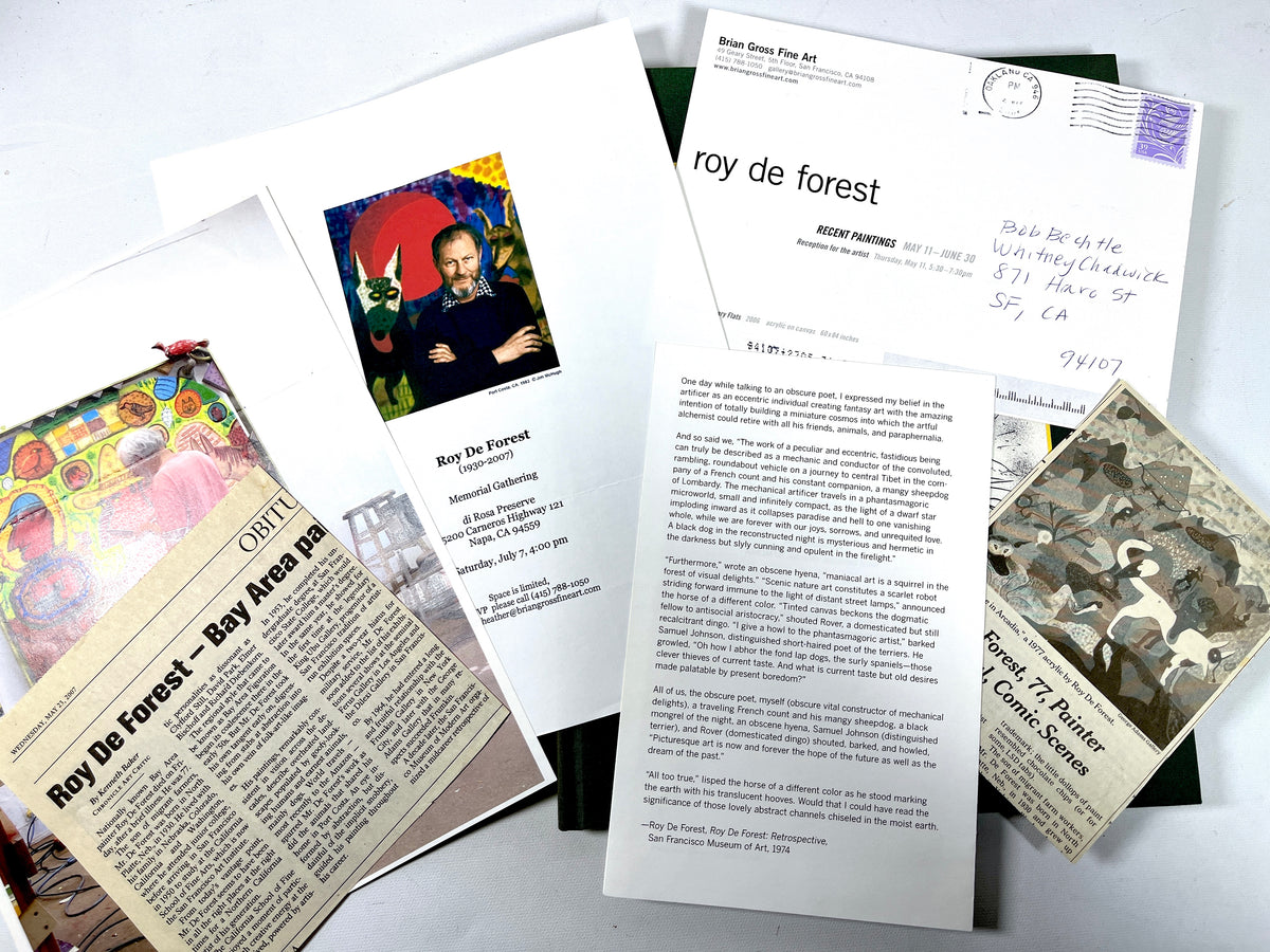 A Journey to the Far Canine Range ..., Roy De Forest, SIGNED w/sketch to Robert Bechtle