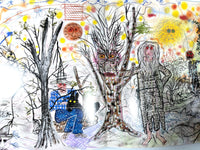 A Journey to the Far Canine Range ..., Roy De Forest, SIGNED w/sketch to Robert Bechtle