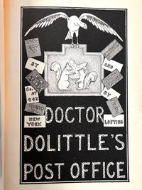 Doctor Dolittle's Post Office, Hugh Lofting, 1st Ed., 4th Print, 1924, HC, G, w/DJ.