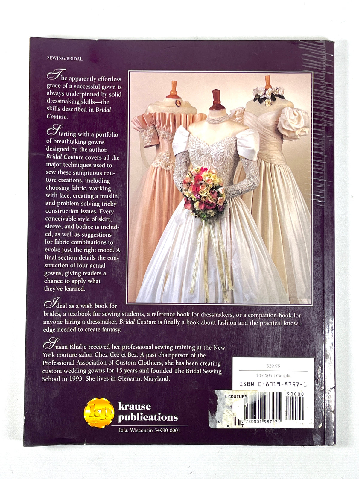 Bridal Couture: Fine Sewing Techniques for Wedding Gowns & Evening Wear, 1997, VG SC