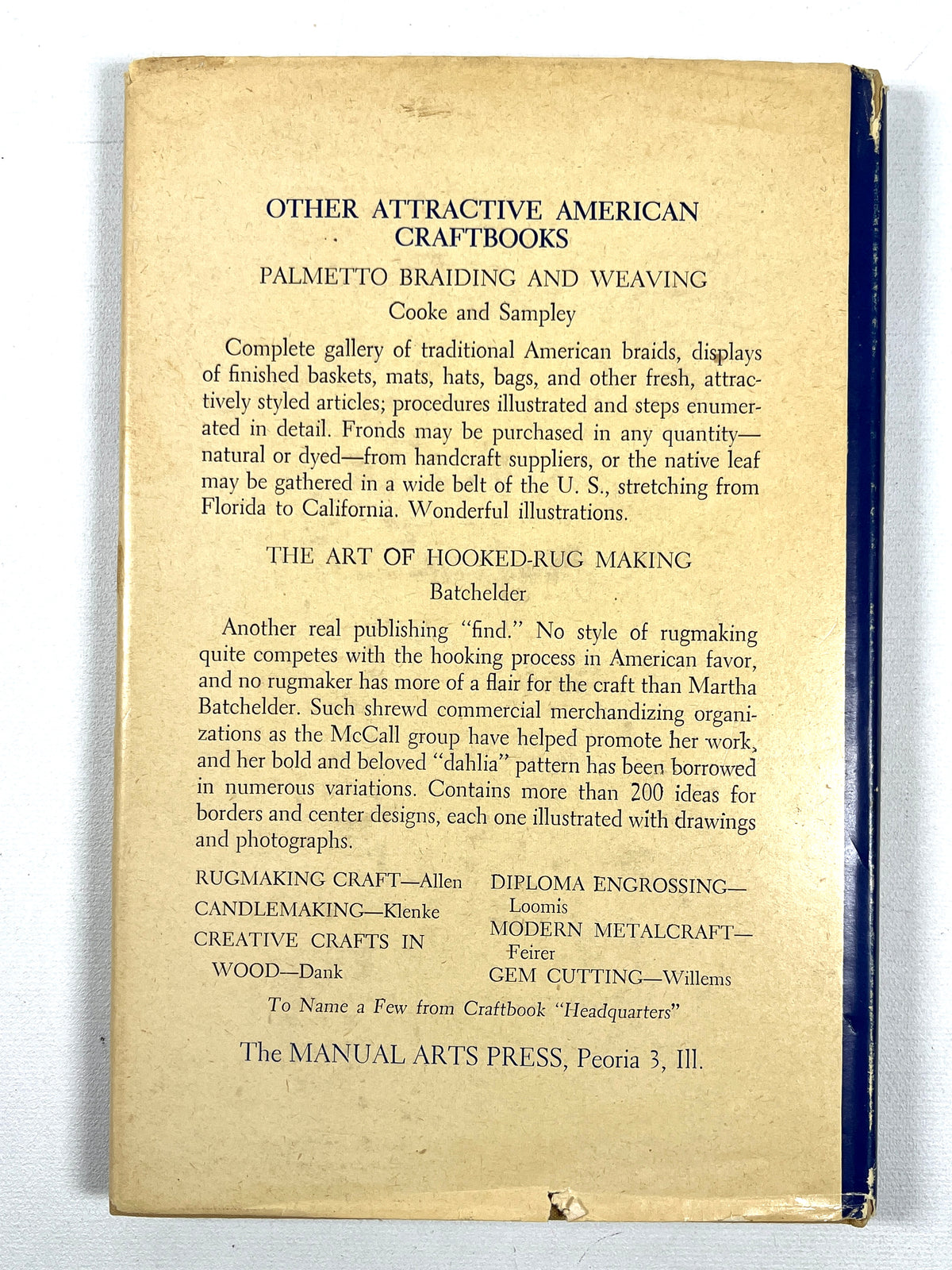 Margaret Shanklin, Use of Native Craft Materials, Manual Arts 1947, VG HC