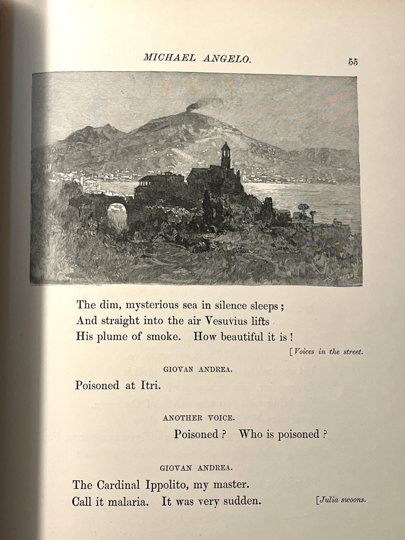 Michael Angelo: A Dramatic Poem, Henry Wadsworth Longfellow, 1884, Very Good