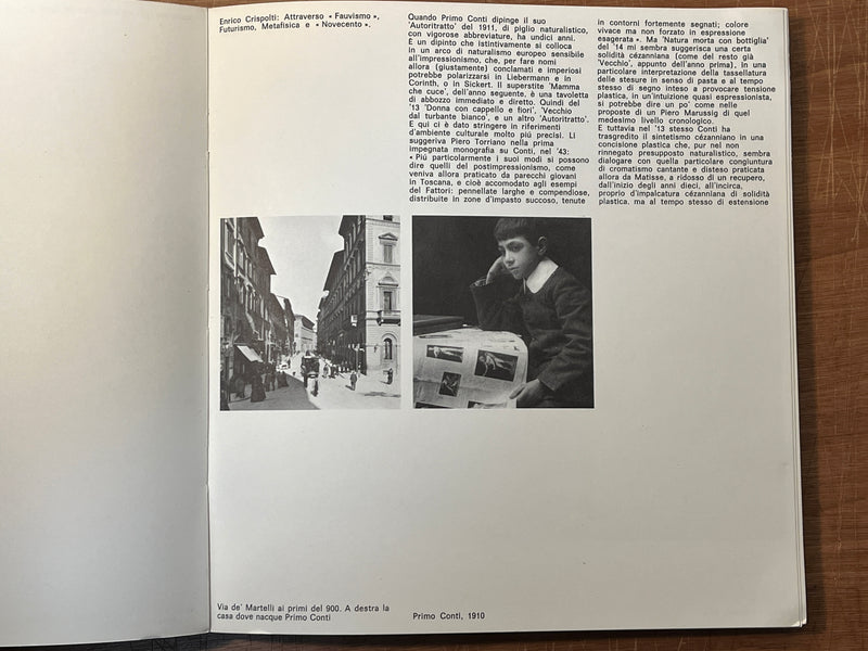 Primo Conti, Testi critici e documentazione di Enrico Crispolti, Lamberto Pignotti, Cesare Vivaldi, 1971, SC, VG.