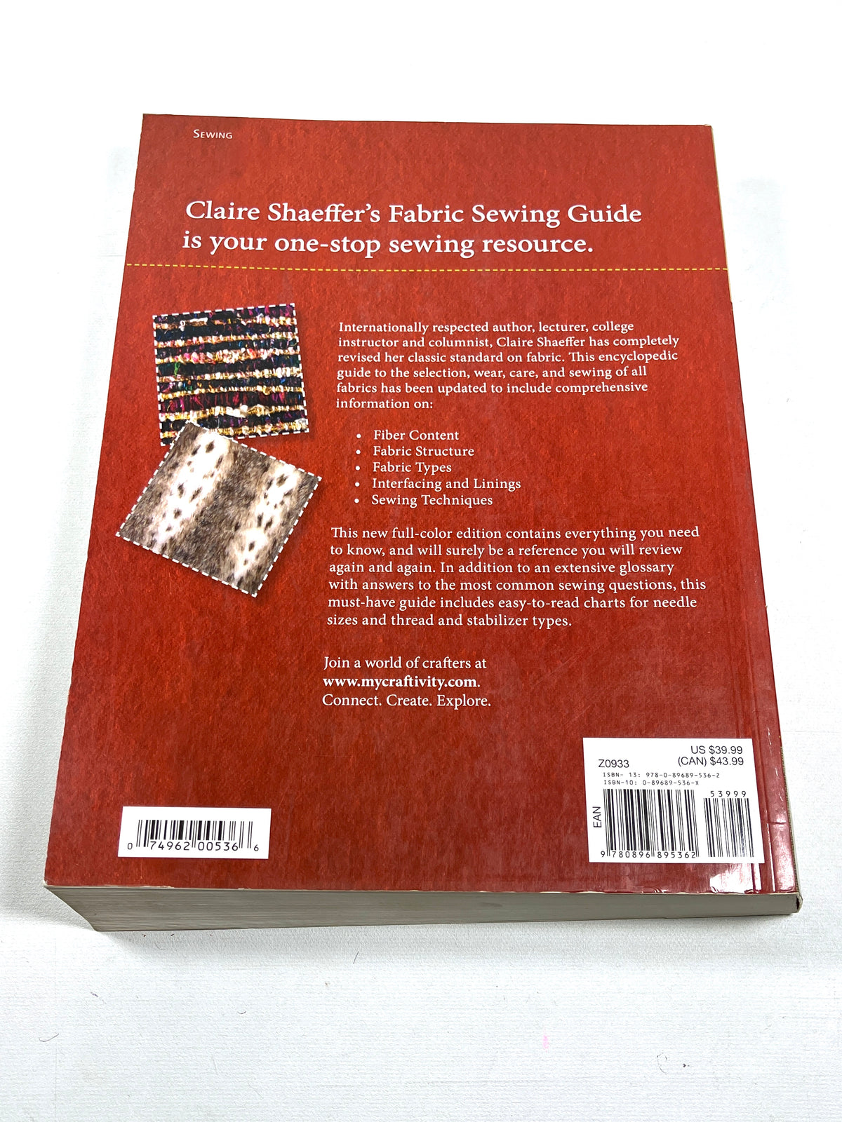 Claire Shaeffer's Fabric Sewing Guide, Second Edition, 2008, Very Good+ softcover