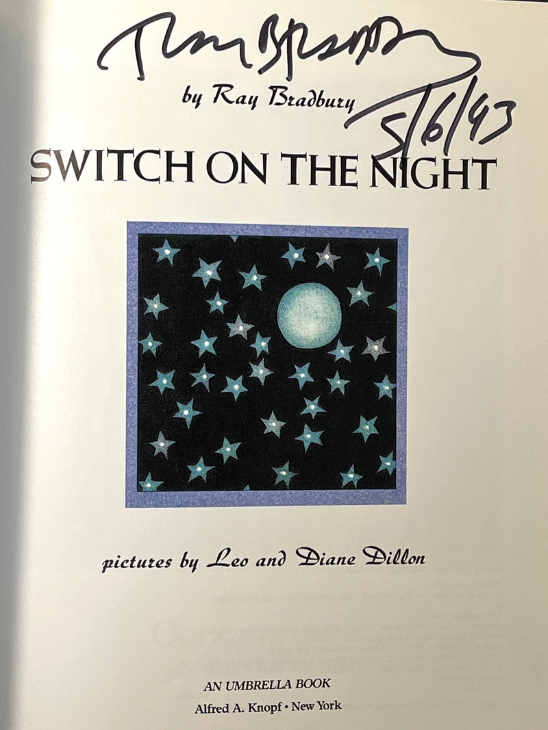 Switch on the Night, Ray Bradbury, SIGNED, 1993, Children's Book, Fine