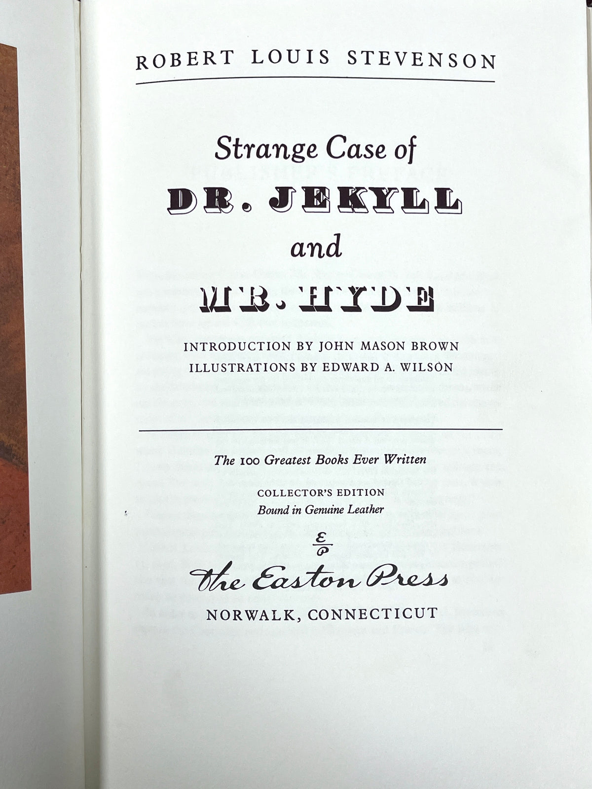 Strange Case of Dr. Jekyll and Mr. Hyde, Robert Louis Stevenson, 1980, VG+ HC