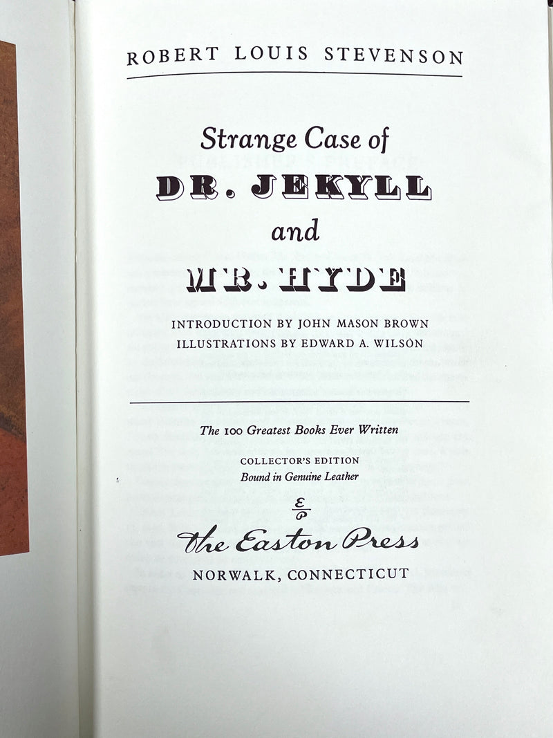 Strange Case of Dr. Jekyll and Mr. Hyde, Robert Louis Stevenson, 1980, VG+ HC
