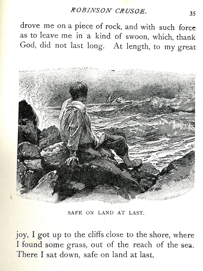 Robinson Crusoe, Daniel Defoe, 1895, Good + hardcover