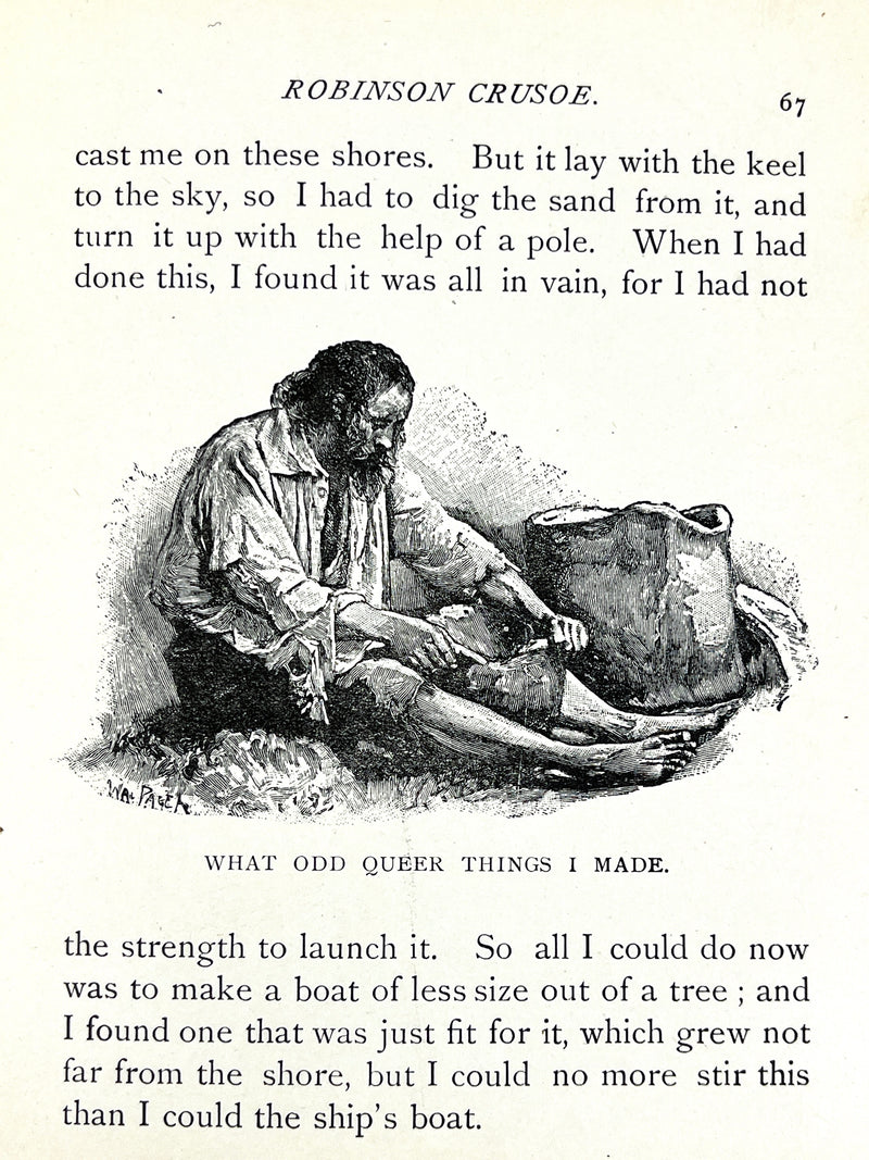 Robinson Crusoe, Daniel Defoe, 1895, Good + hardcover