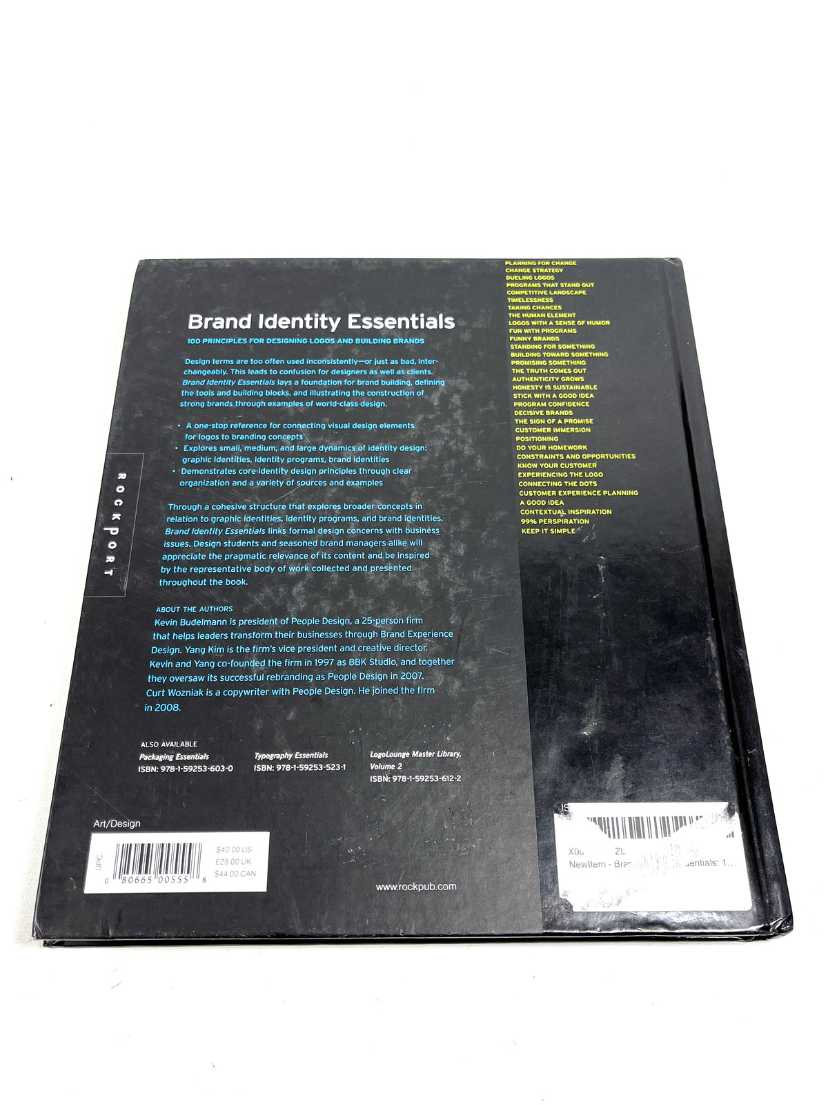 Brand Identity Essentials: 100 Principles for Designing Logos & Building Brands, 2010, VG+ HC
