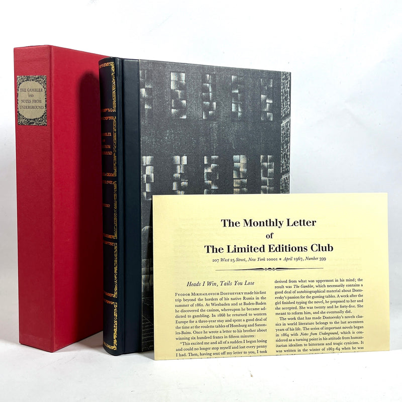 Dostoevsky, The Gambler and Notes from Underground, 1967, SIGNED, NF HC w/slipcase