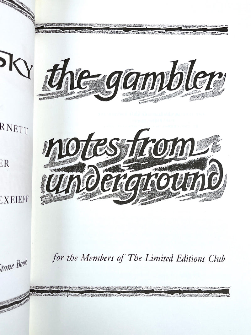 Dostoevsky, The Gambler and Notes from Underground, 1967, SIGNED, NF HC w/slipcase