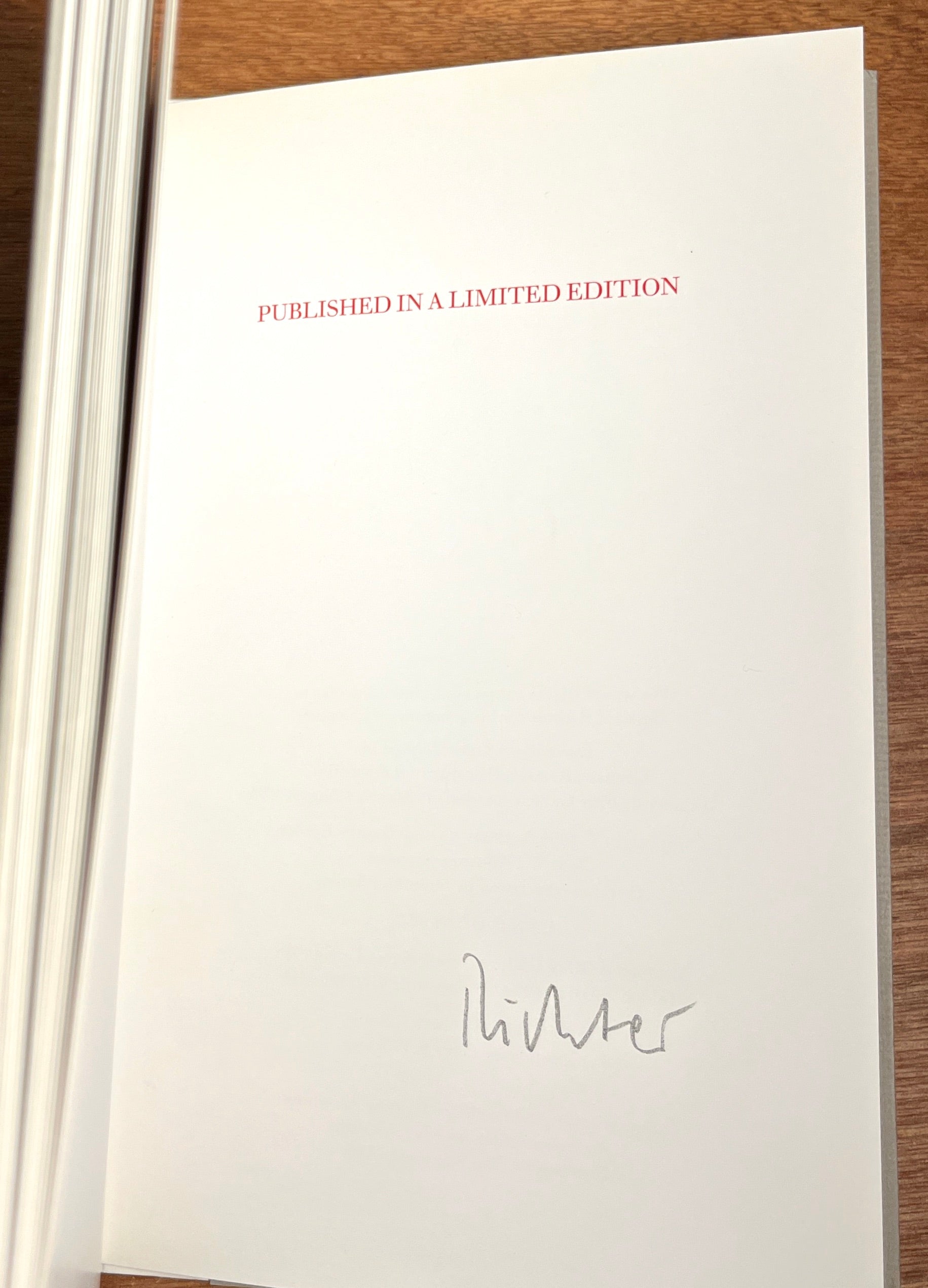 Gerhard Richter, Stammheim, 1995 SIGNED Artist Book Anthony d