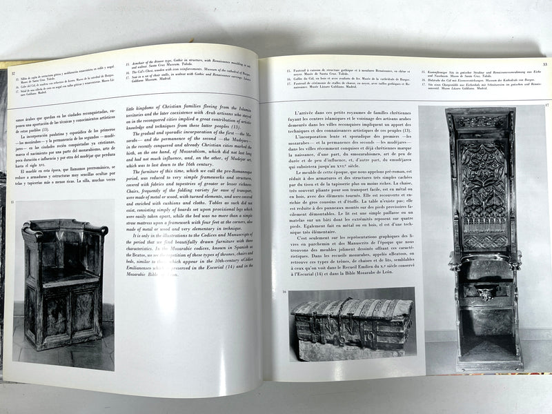 Spanish Furniture, L. Feduchi, 1969, multilingual, Very Good hardcover and dust jacket