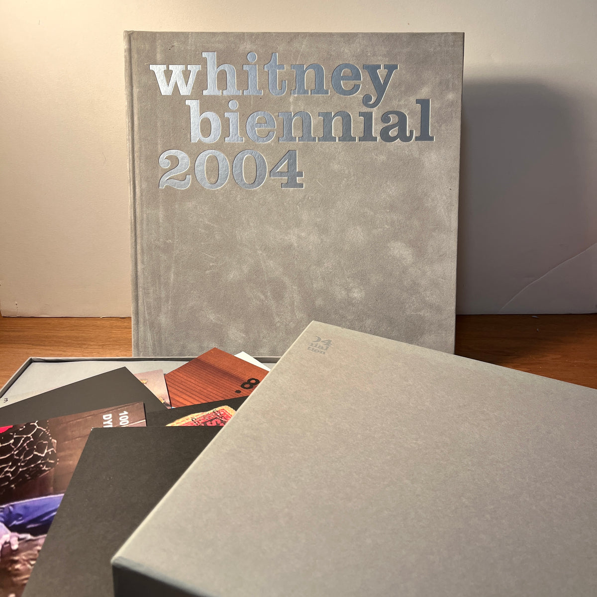 Whitney Biennial 2004, book w/art ephemera box, VG HC. Kusama, Mehretu, July, Hockney