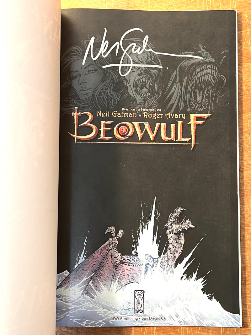 Beowulf, Chris Ryall et al., SIGNED by Neil Gaiman, 2007, Comic Book, Fine