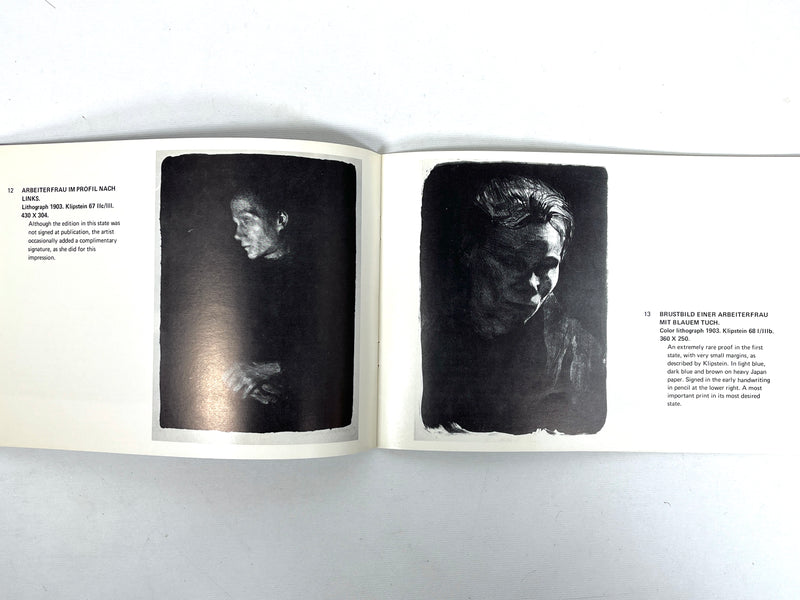 Käthe Kollwitz: Rare Prints and Drawings, Stock catalog #14, New series #2, NF SC