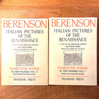 Italian Pictures ... Florentine School, Berenson, 1963, NF w/VG DJs & Slipcase