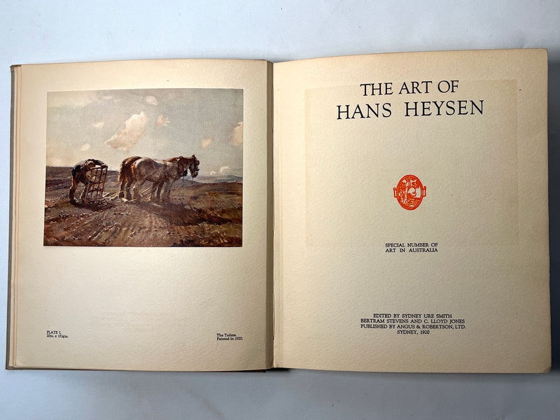 The Art of Hans Heysen, Angus & Robertson, Ltd., 1920, Very Good hardcover.