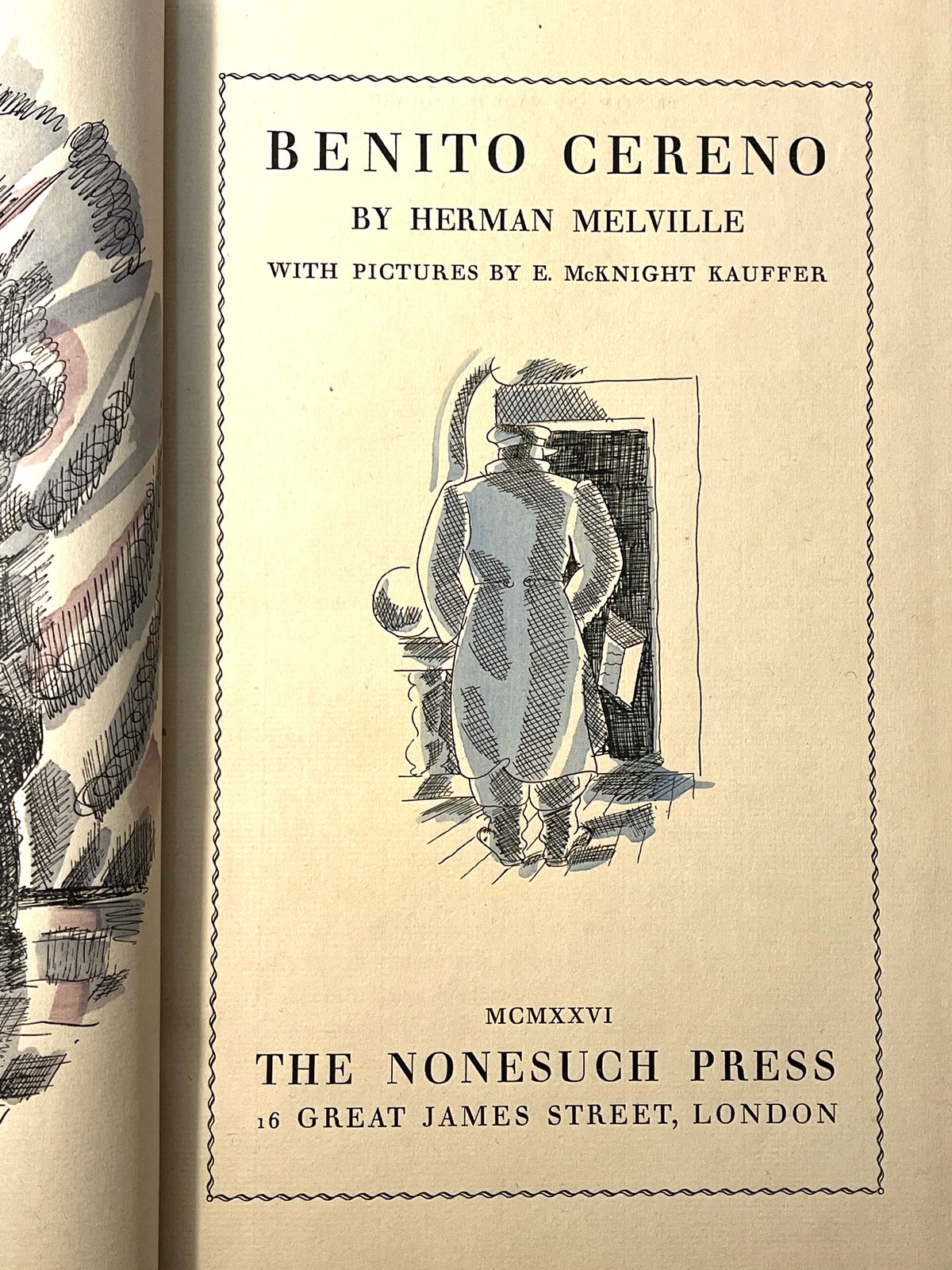 Benito Cereno, Herman Melville, 1926, The Nonesuch Press, Very Good