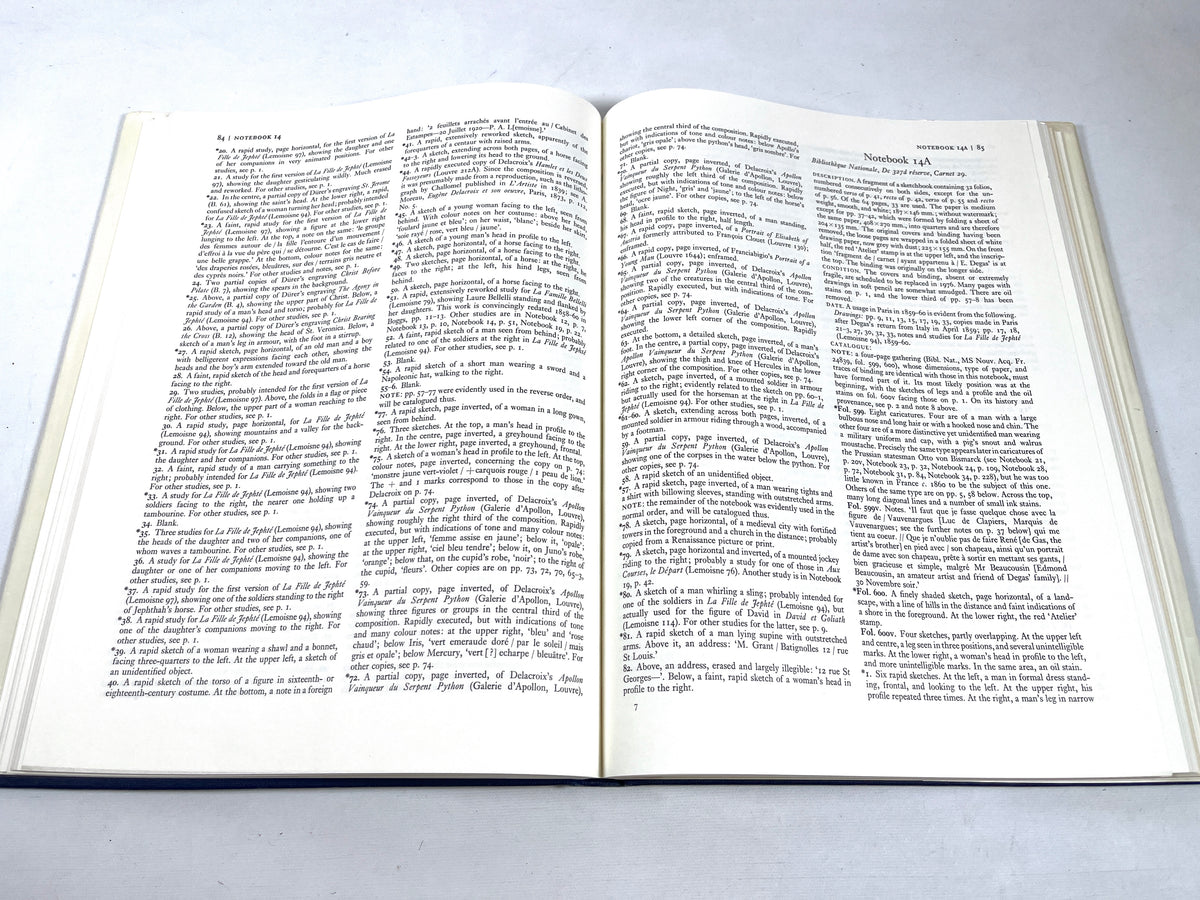 The Notebooks of Edgar Degas, 2 vols, Clarendon Press, 1976, Very Good hardcover w/DJs