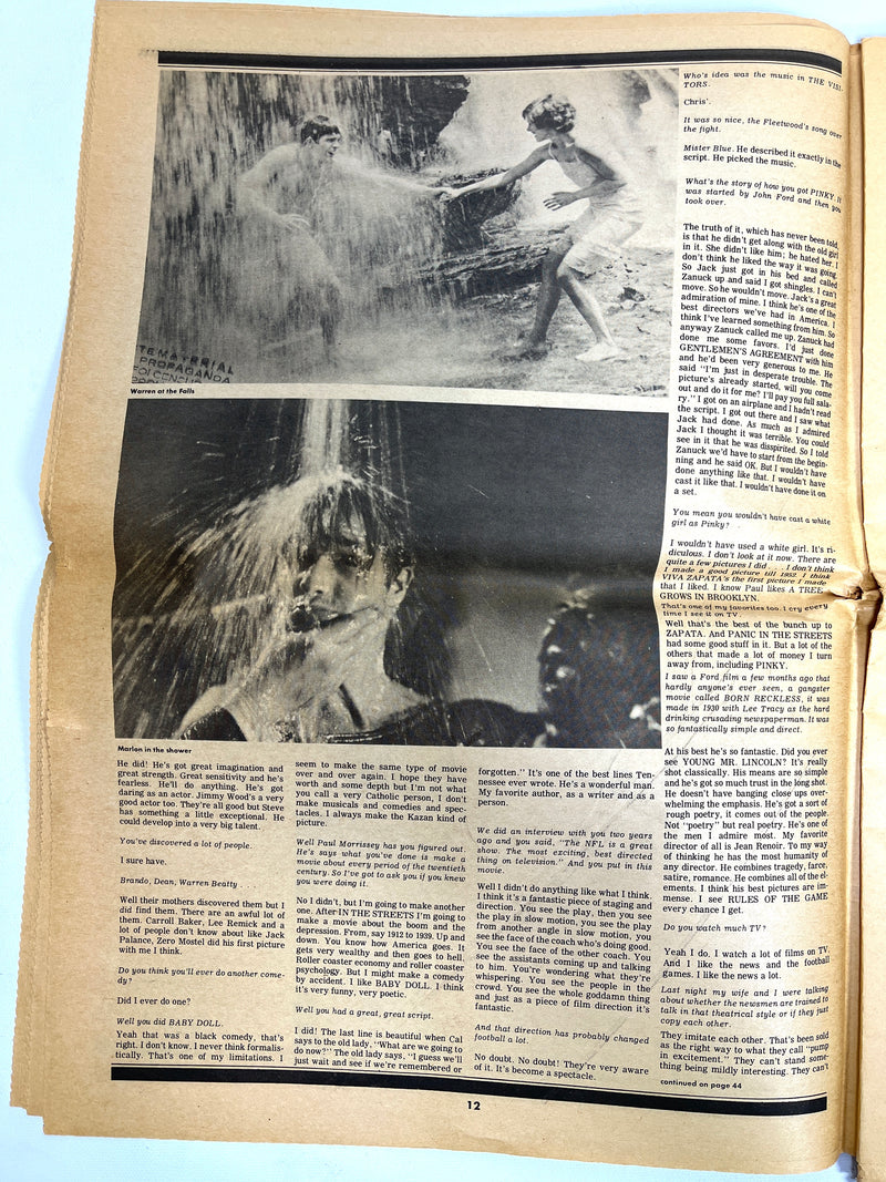 InterView: Andy Warhol's Movie Magazine, No. 20, March 1972, SCARCE, Ephemera, Good.