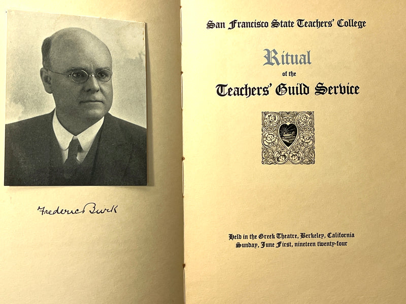 Ritual of the Teachers' Guild Service, 1924, SC, VG.