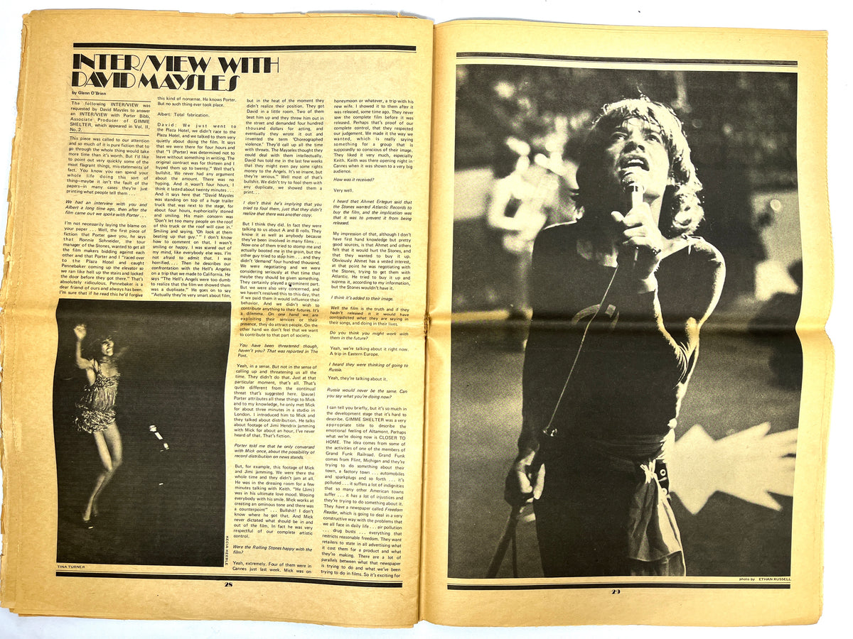 InterView: Andy Warhol's Film Magazine, Vol II, No.4, July 1971, SCARCE, Ephemera, Good.