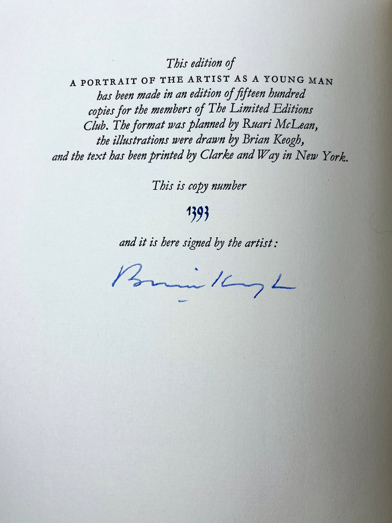 A Portrait of the Artist as a Young Man, James Joyce, Brian Keogh, Limited Editions Club