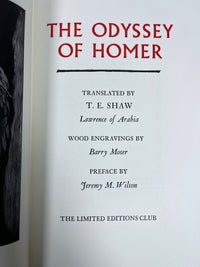The Odyssey of Homer, T.E. Lawrence, Barry Moser, Limited Editions Club, SIGNED