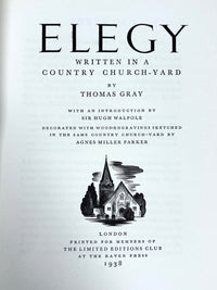 Elegy Written in a Country Church-Yard, Thomas Grey, Agnes Miller Parker, Limited Editions Club