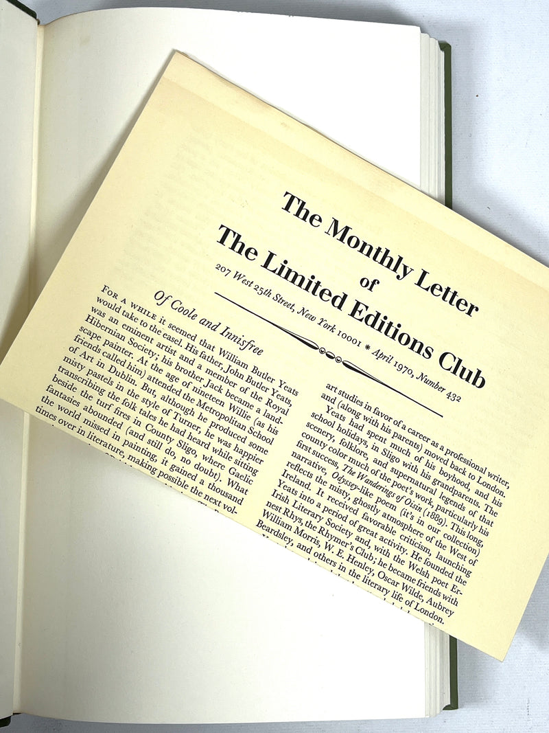 The Poems of W.B. Yeats, William York Tindall, Robin Jacques, Limited Editions Club, 1970
