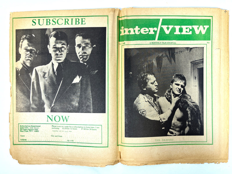 Interview (Inter/View), A Monthly Film Journal, Vol 1, No.3, 1969, SCARCE, Ephemera, Good.