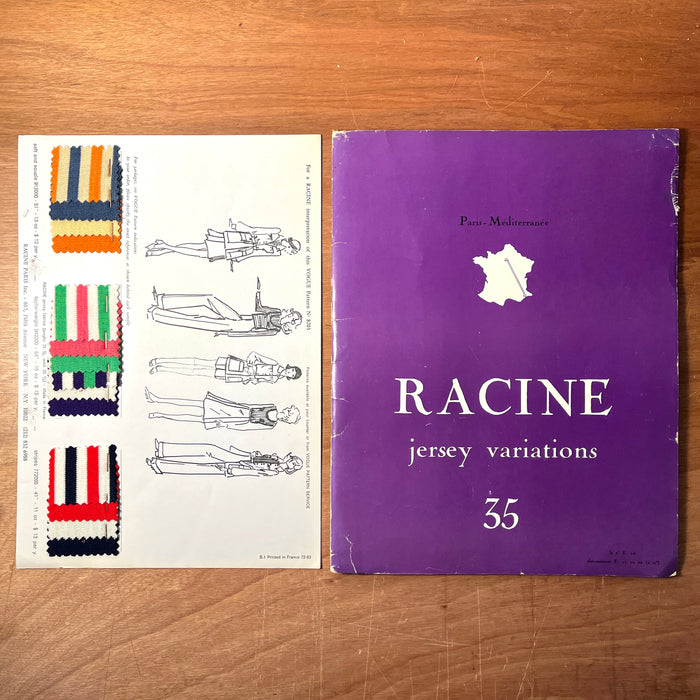 Racine Jersey Variations 35, c. 1970s, Fashion Magazine w/Samples, Very Good